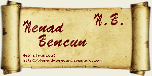 Nenad Bencun vizit kartica